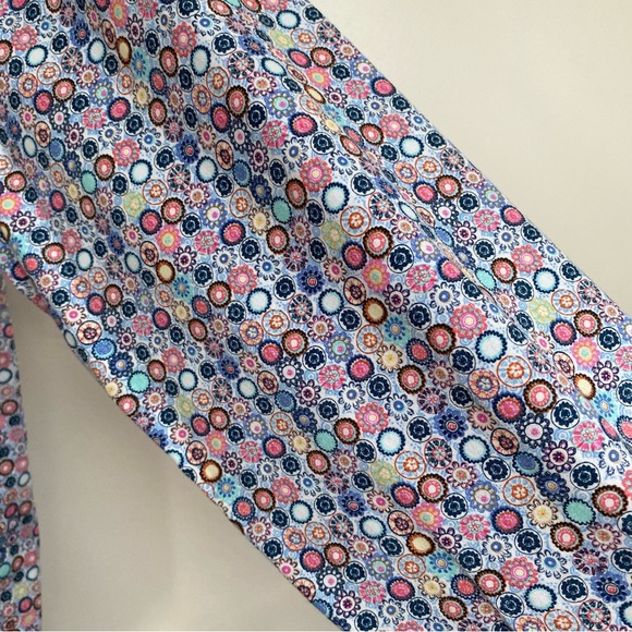 Retro 60s 70s Floral Dress Shirt Made In Italy - Picture 8 of 15